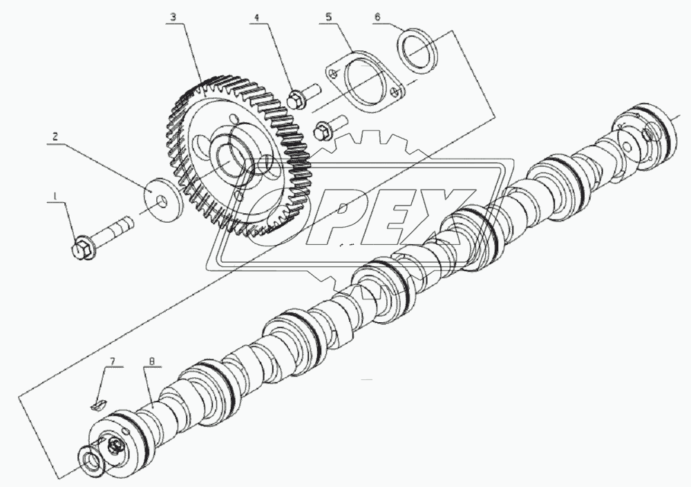L3000-1006000A Camshaft assembly