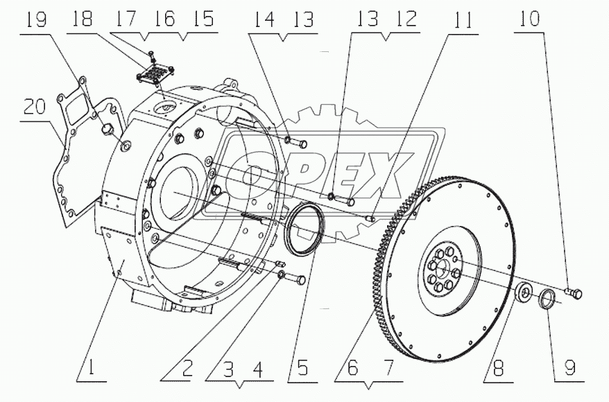 J5600-1600000 Механизм отбора мощности