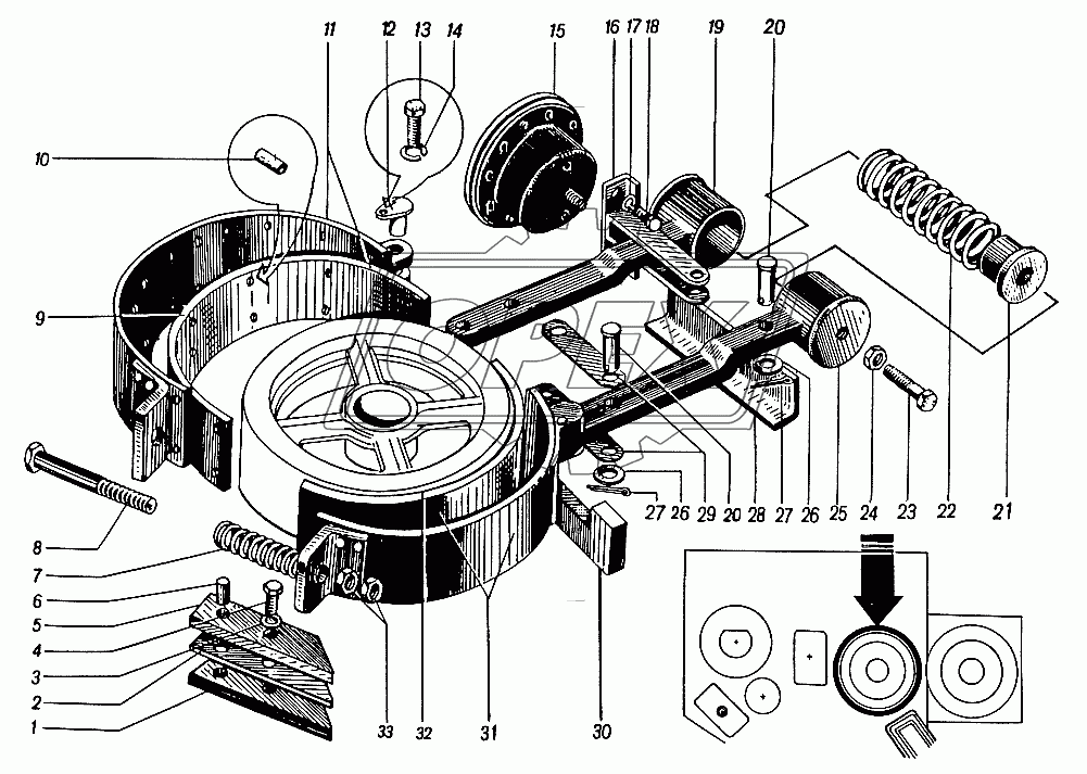 Тормоз механизма вращения 4361А.22