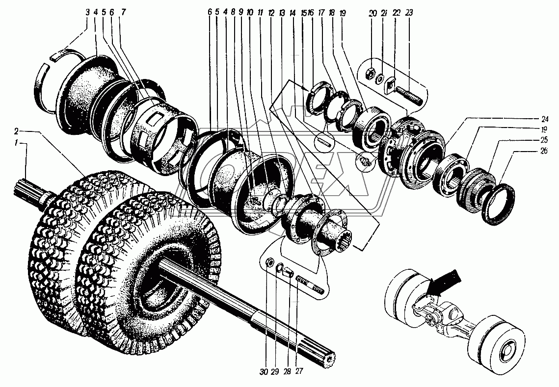 Мост задний 4361А.02 1