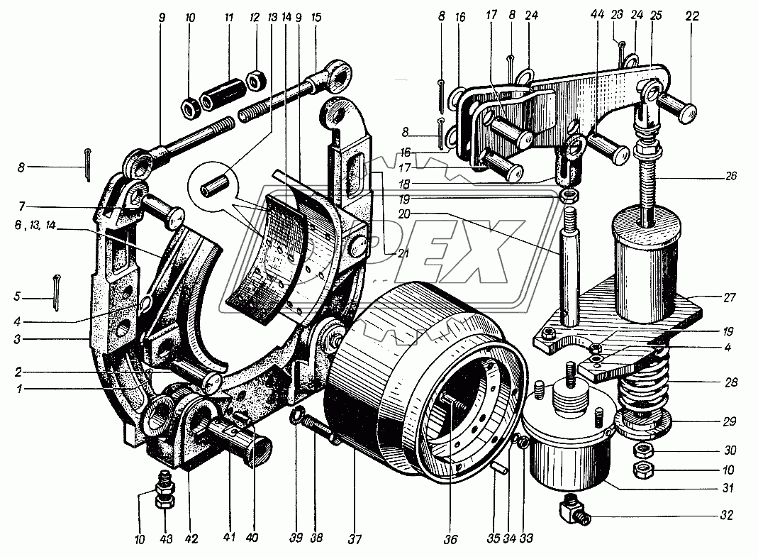 Тормоз стояночный 4361А.05