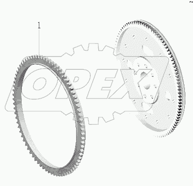 1005-00841 Маховик в сборе