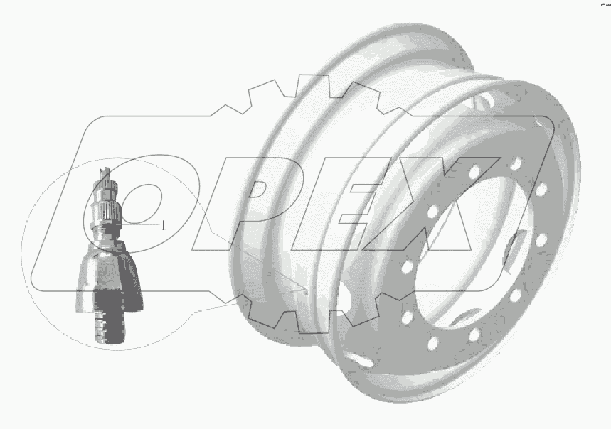 3101-00321 Колесо (8.25x22.5)