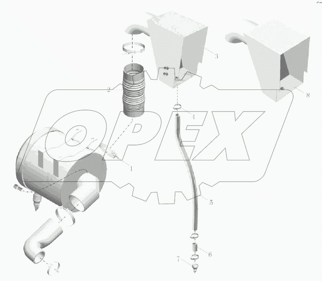 A229-1161-01 Комплект левой боковой воздуховпускной системы