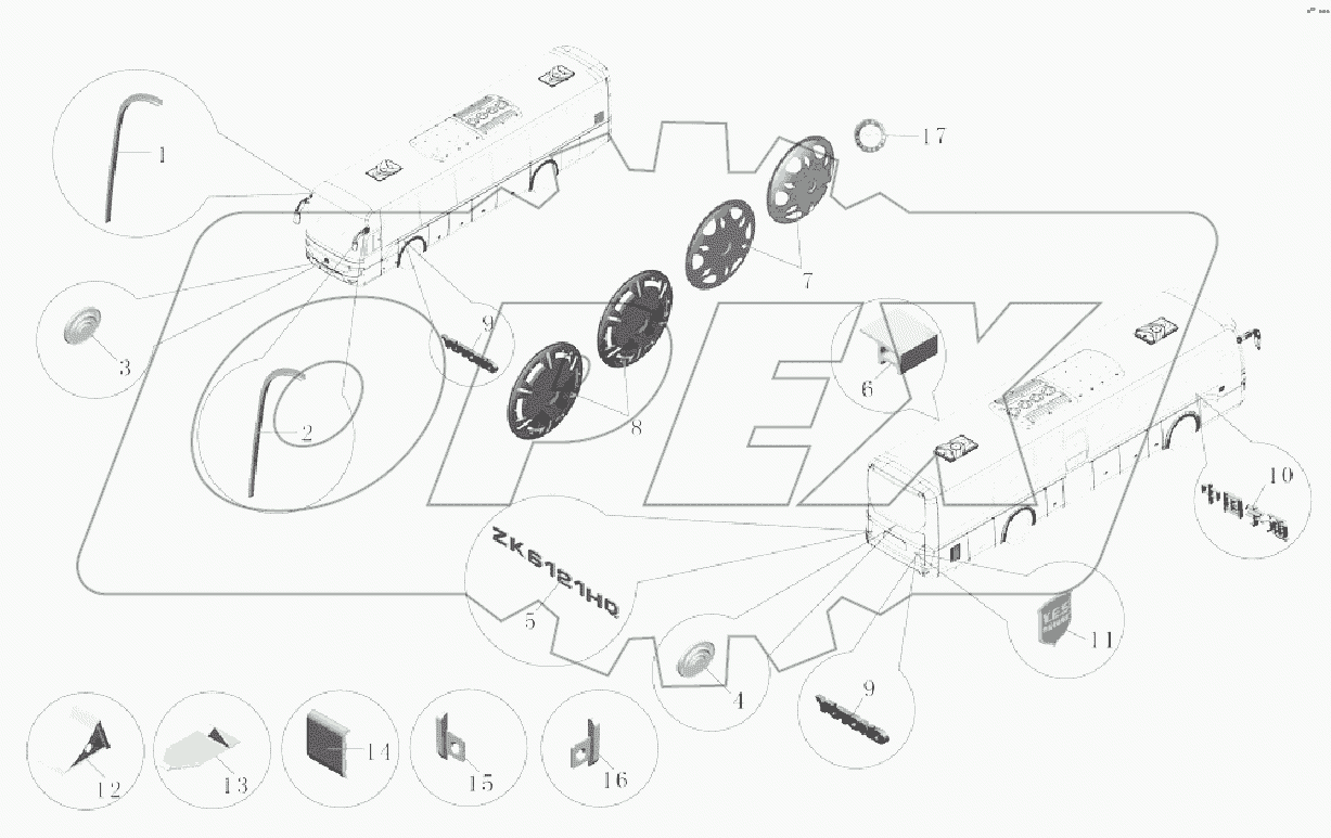 A229-5003 Наружная обшивка кузова в сборе