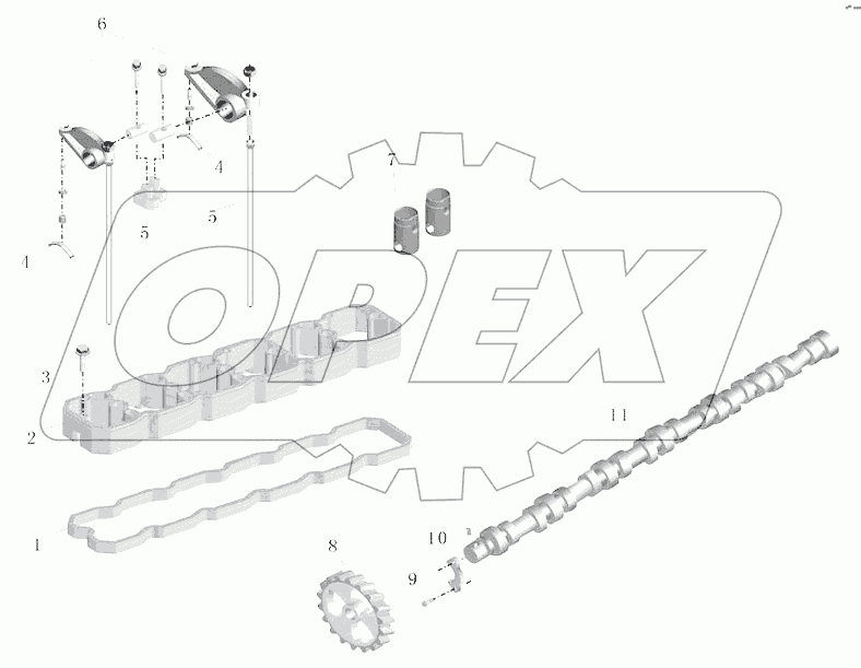 1000-03432-11 Группа качающегося рычага клапана