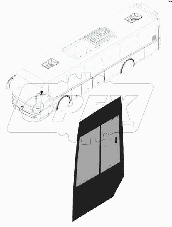 A229-6403 Водительское окно в сборе