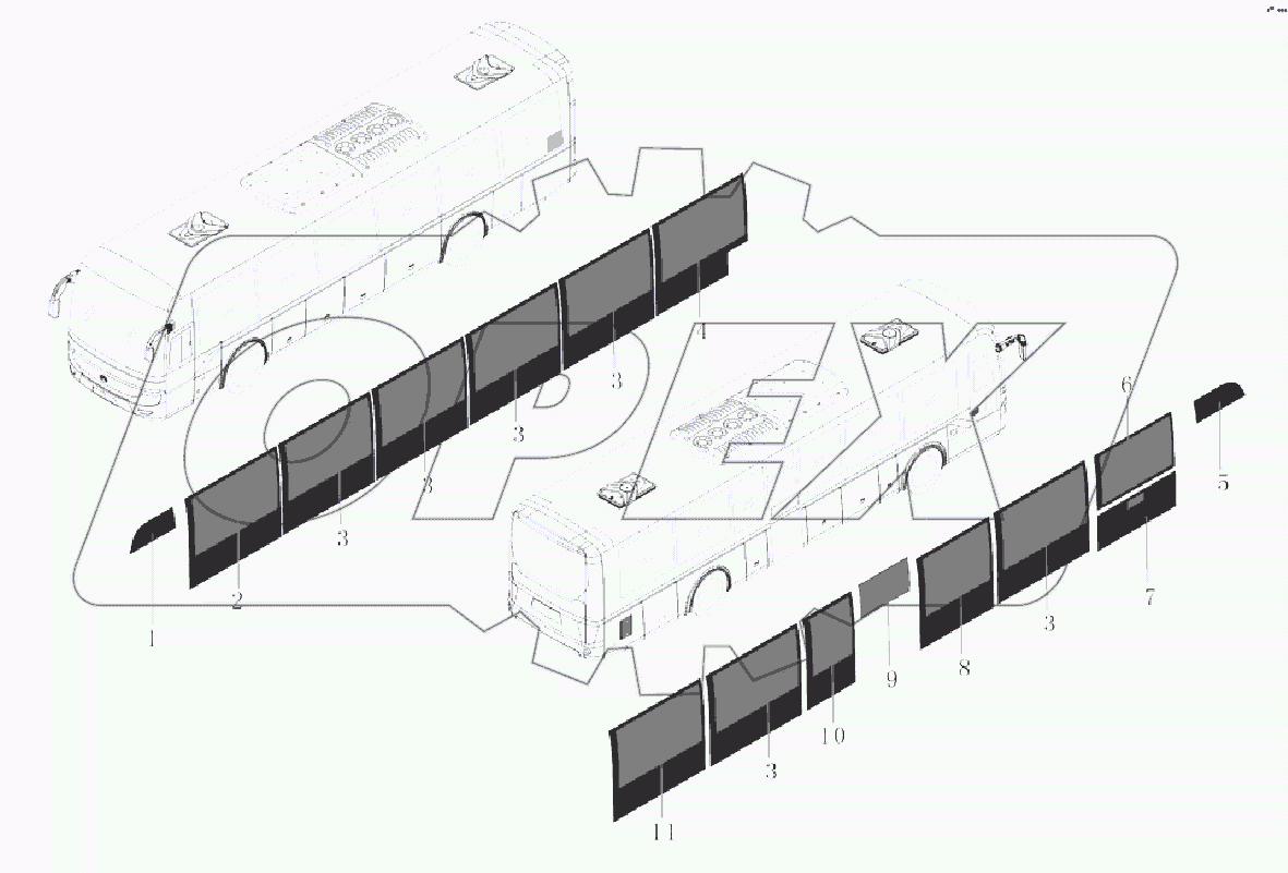 A229-5403-03 Сборка стекла бокового окна