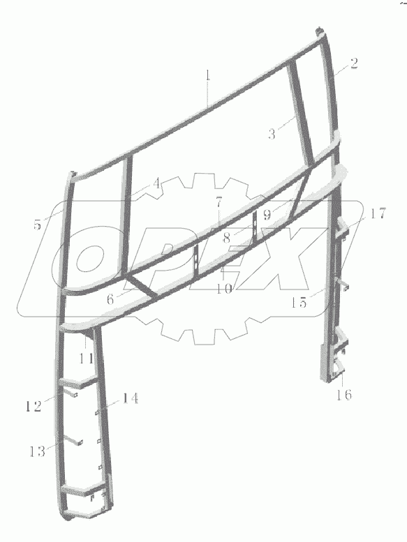 B178-5601 Каркас задка в сборе