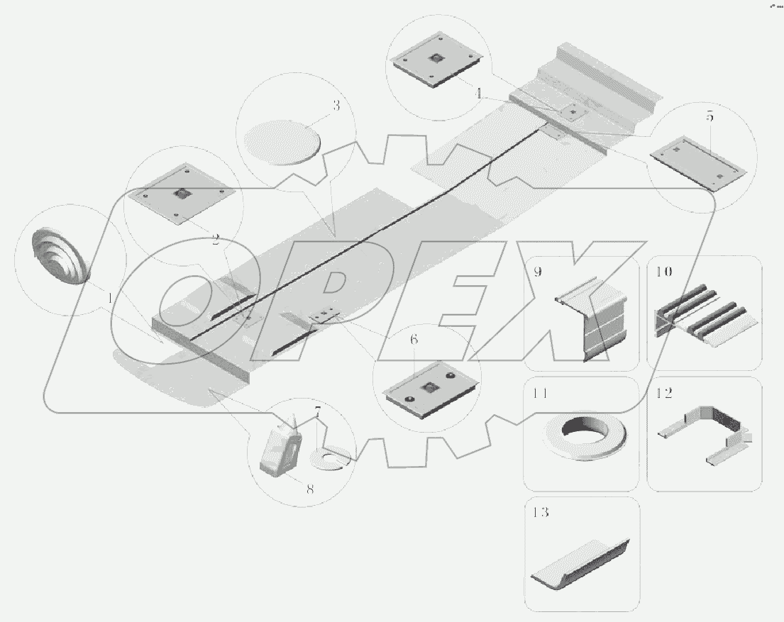 A229-5100 Комплект пола ZK6121HQ