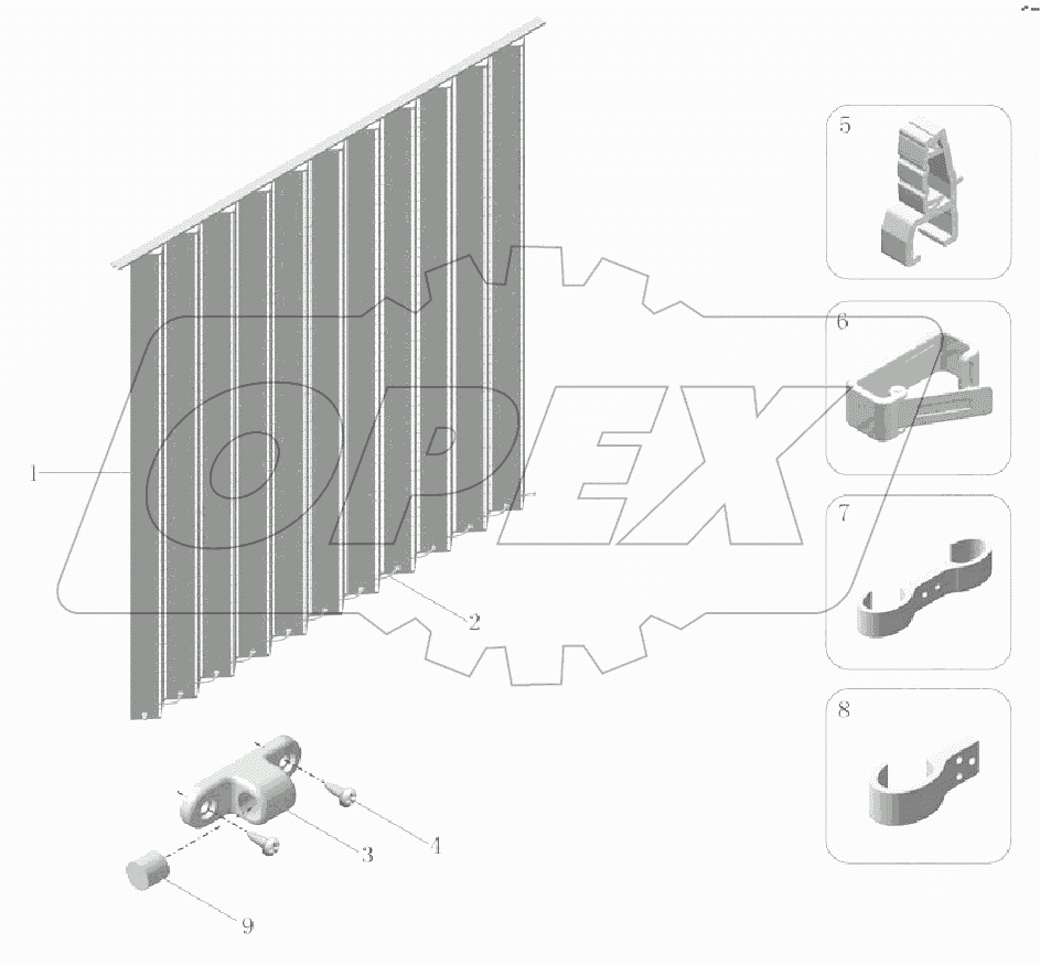 A229-8205 Занавес в сборе 6121HQ