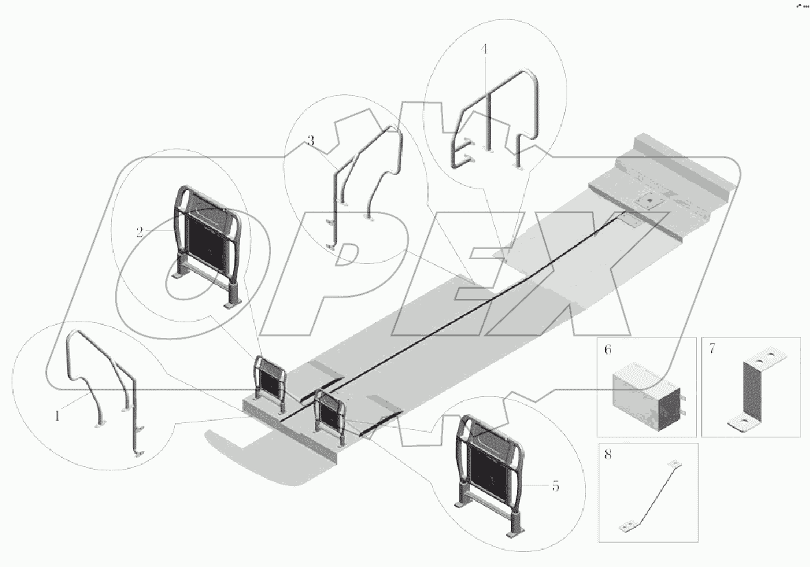 A229-8215-03 Комплект перил