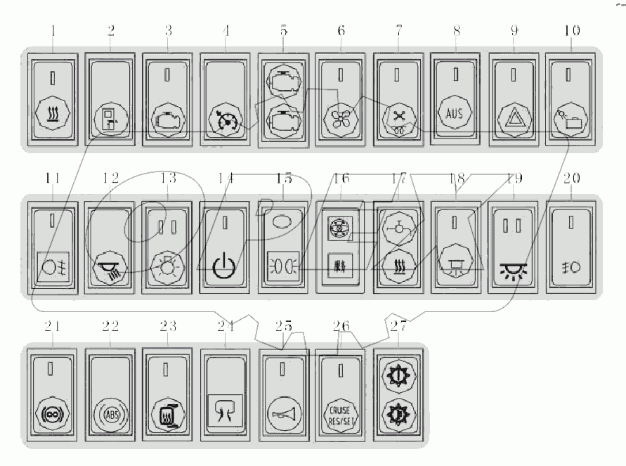A229-3792-01 Клавишный выключатель ZK6121HQ
