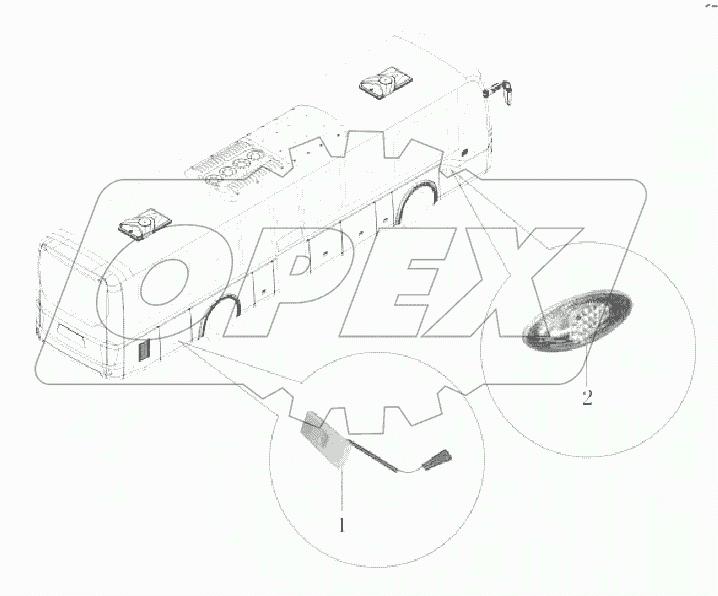 A229-4117-04 Сборка осветителей боковины 6121HQ