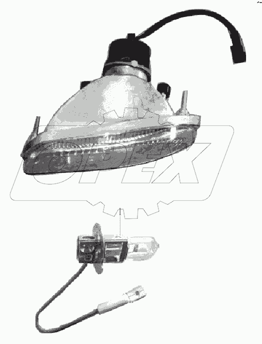 4116-00091C Передний противотуманный фонарь ZK6416HQKA 24V