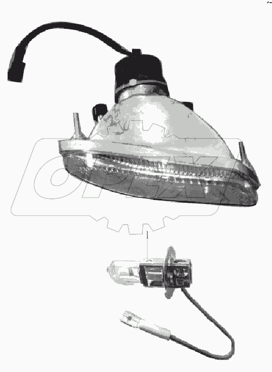 4116-00090C Передний противотуманный фонарь ZK6416HQKA 24V