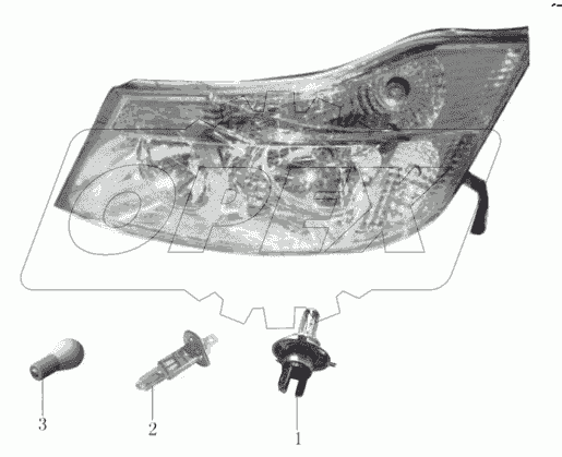 4121-00136C Левая фара переднего света ZK6121H