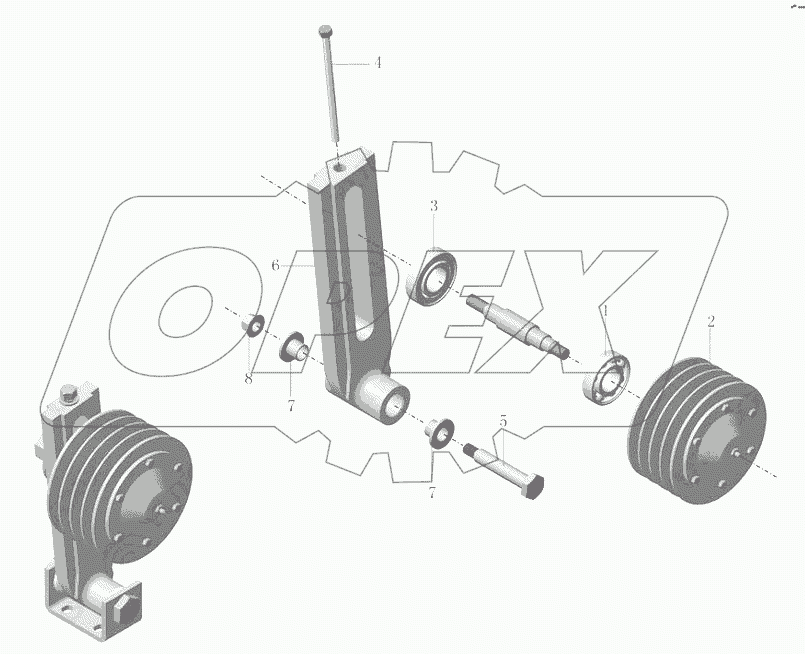 1315-00761 Средний промежуточный шкив Ф168