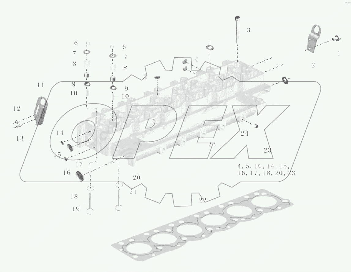 1000-03432-02 Группа крышки пневматического цилиндра