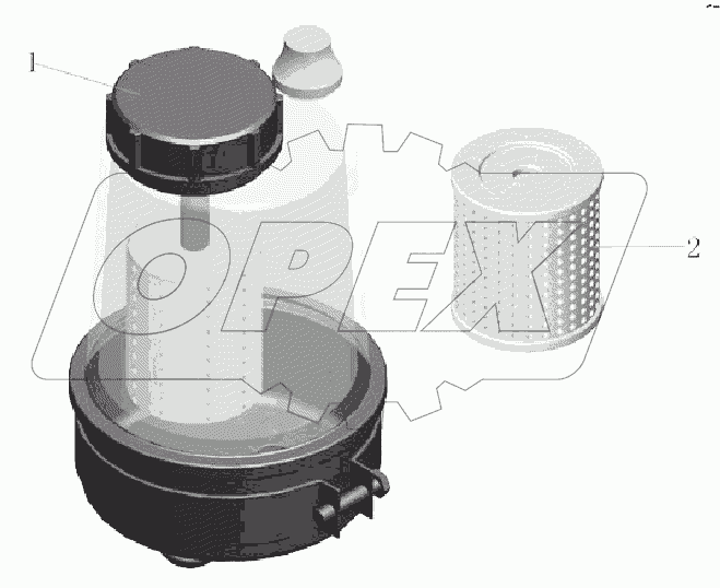 3408-00184 Рулевой масляный бак
