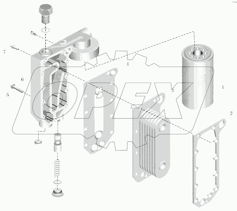 1000-03432-06 Группа масляного охладителя