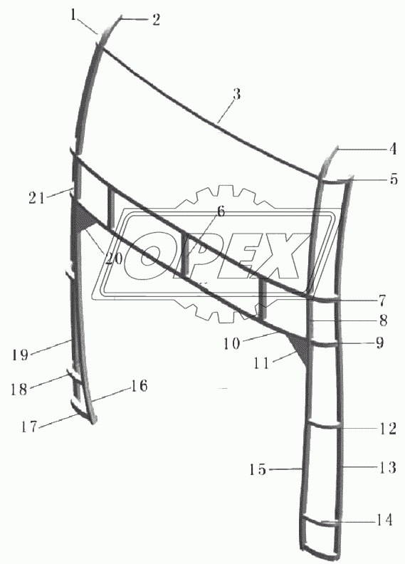 А053-5601 Каркас задка в сборе