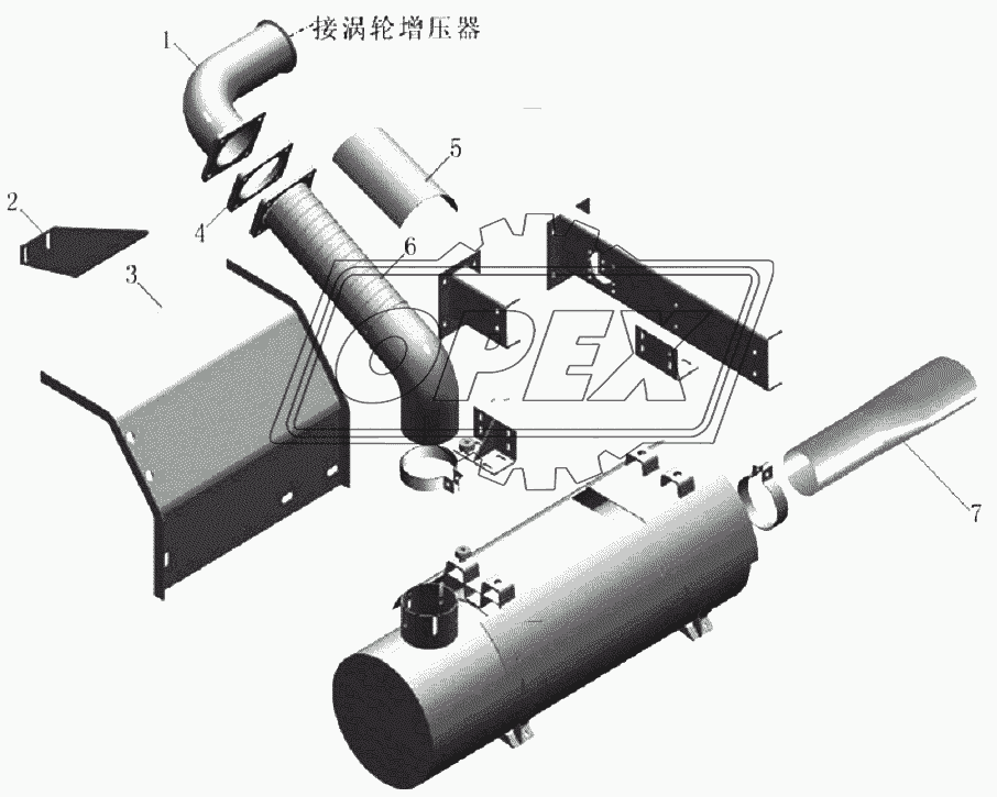 РА16-1203-06 Впускная и выпускная трубка шумоглушителя