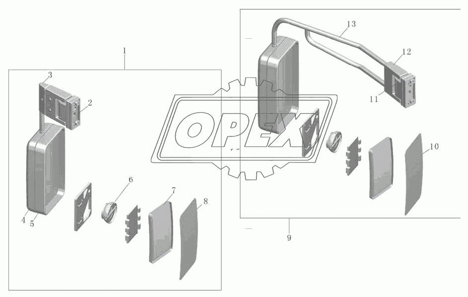 Сборка зеркало наружного заднего вида H187-8202