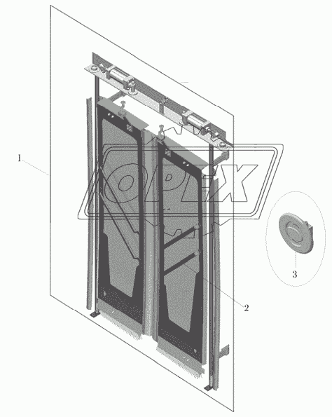 Монтаж промежуточной пассажирской дверцы в сборе (Айвэй) H187-6200-02