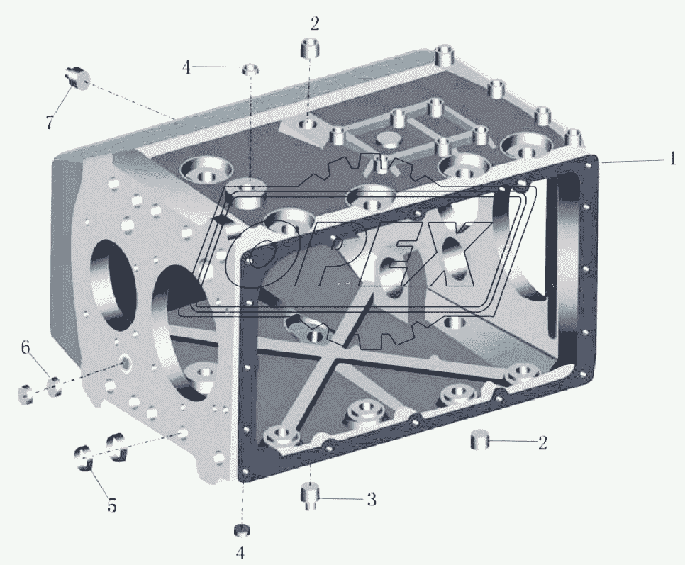 Корпус коробки передач в сборе