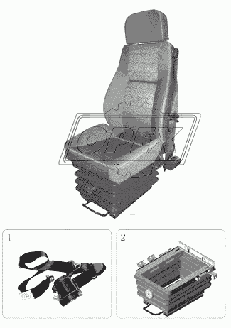 6800-00885A Сиденье водителя (YTS02)