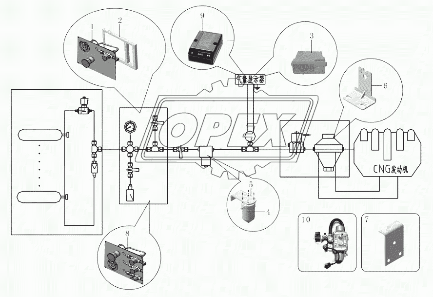 PAW9-1141-02 Газовый трубопровод (10x120L,CGE,ECE)