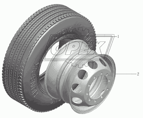 PAW9-3100-01 (275/70R22.5) Колеса и шины