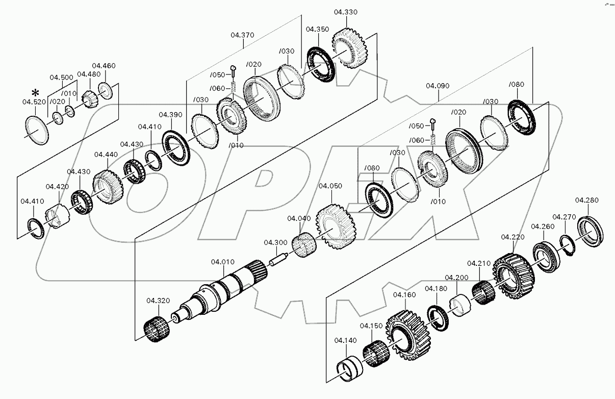 Вал вторичный