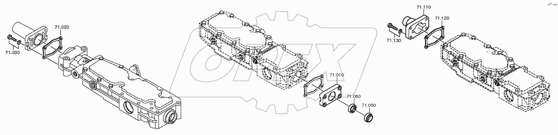  Крышка механизма переключения передач