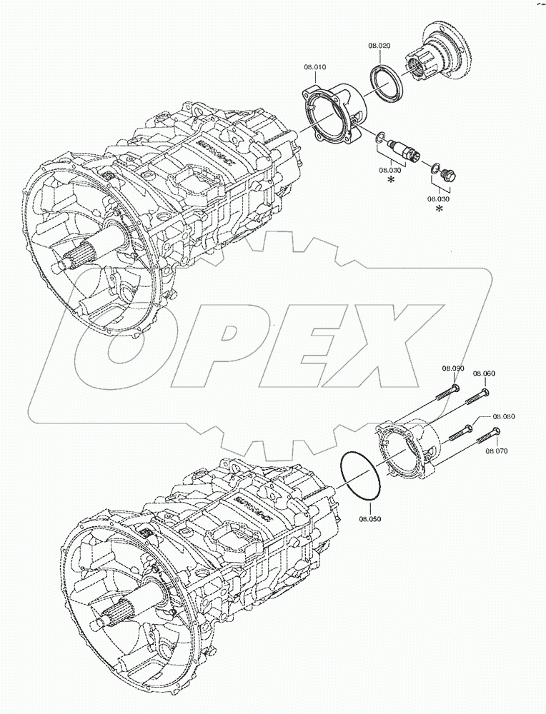 Крышка выходного фланца
