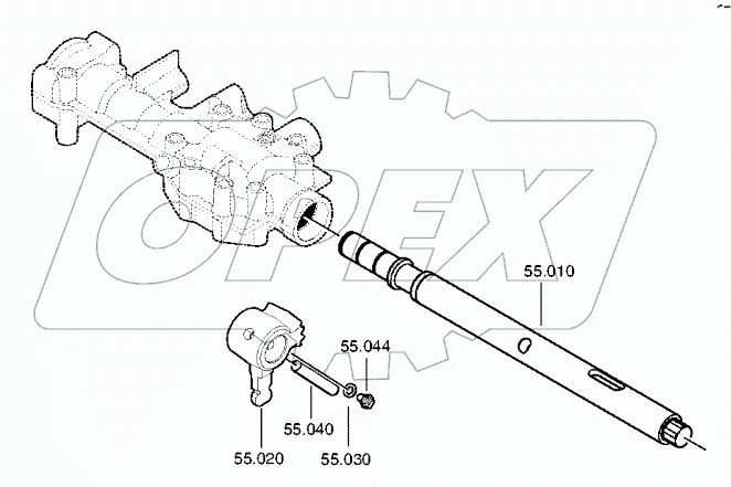 Вал управления переключения передач