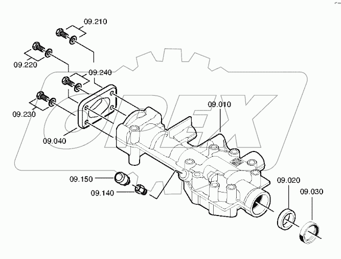 Корпус механизма переключения передач
