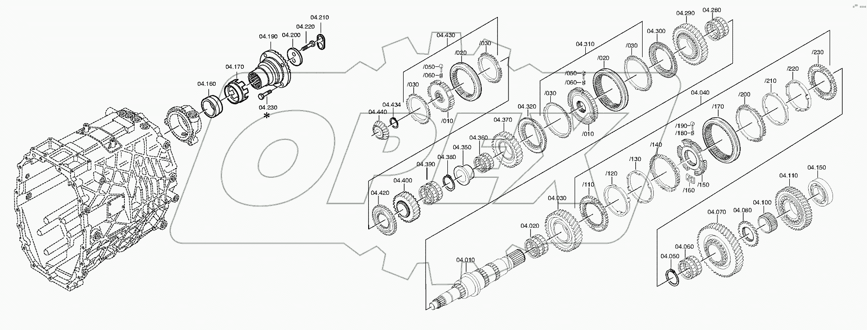 Вал вторичный