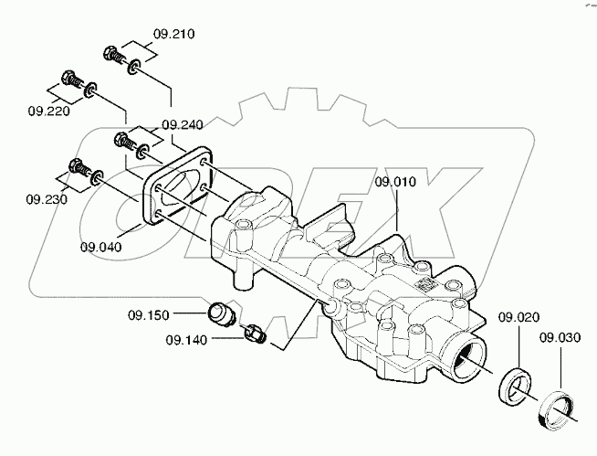 Корпус механизма переключения передач