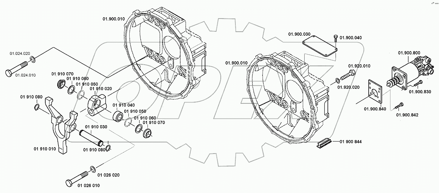 CLUTCH HOUSING 0091101218, 0091101221