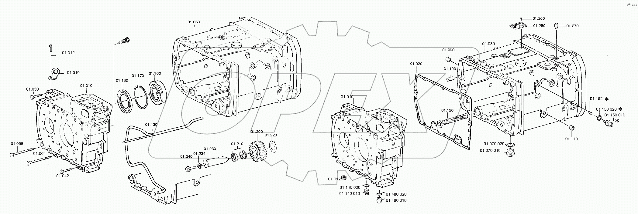 GEARBOX HOUSING 0091101215, 0091101216