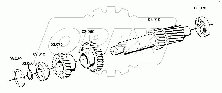 LAY SHAFT 0091103078