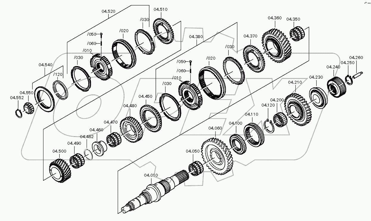 Вал вторичный