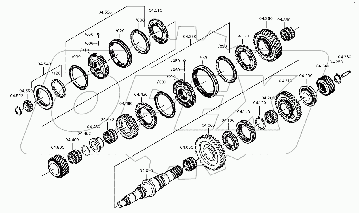 Вал вторичный