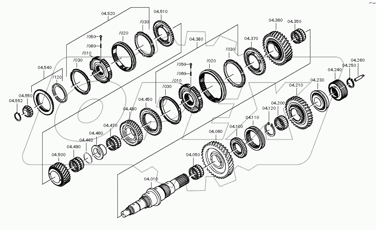 Вал вторичный