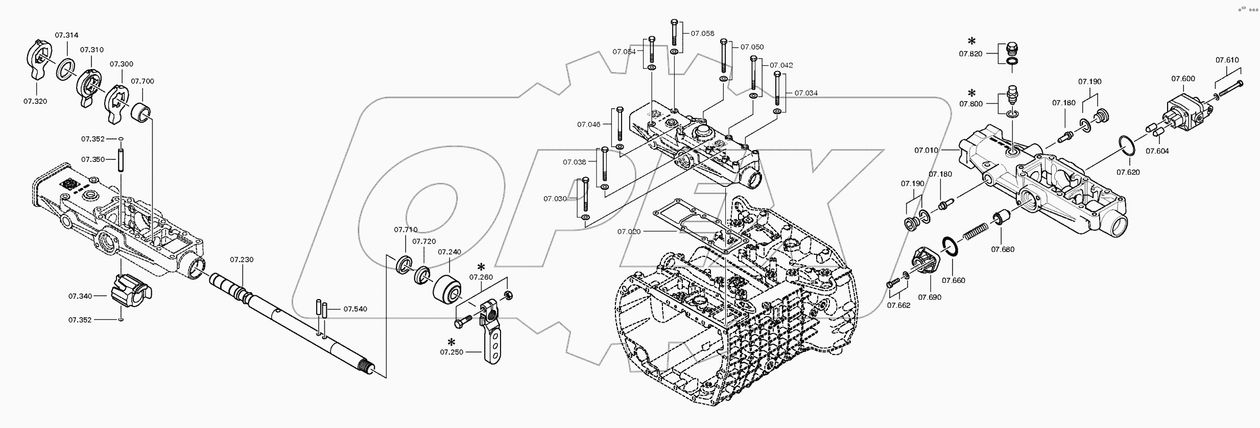 Корпус механизма переключения передач