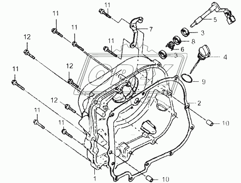 Правая крышка картера