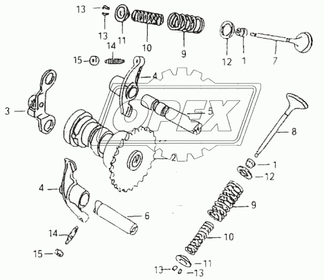 Вал кулачковый, клапаны