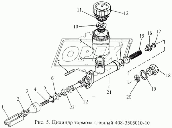 Цилиндр тормоза главный